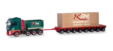 HO 1:87 Herpa # 310857 MAN TGX XXL Heavy Haul Trailer w/Load Kahl - Truck  Stop Hobbies 1-87 -