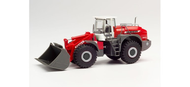 HO 1:87 Herpa # 312776 Liebherr Wheel Loader - Kutter Red/White/Grey