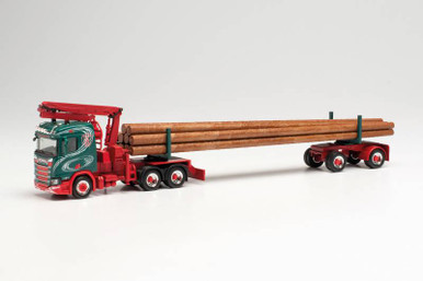 HO 1:87 Herpa # 314770 Scania CS 20 ND Log Truck w/Hoist & Logs - Hammann  Transport