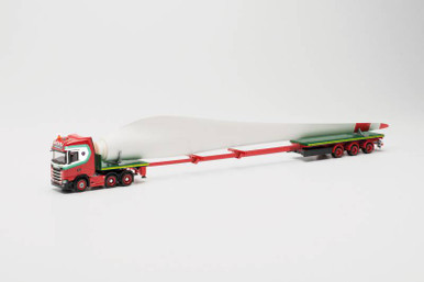 HO 1:87 Herpa 315524 Scania CS 20, Tele-Trailer, Turbine Blade Vlastuin  Transport