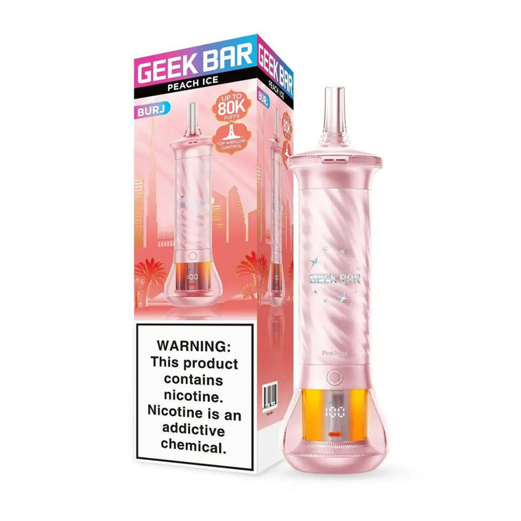 Peach Ice - Geek Bar Pulse X 2 50K disposable vape packaging 