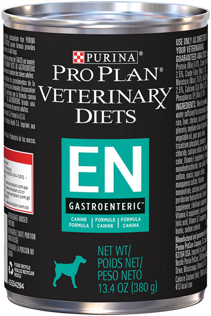 pro plan veterinary diets canine en gastrointestinal wet dog food