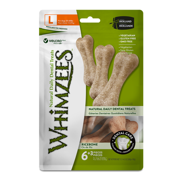 Whimzees Ricebone Dental Large Dog Treats