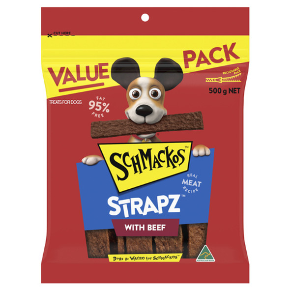 Schmackos Strapz with Beef Dog Treats