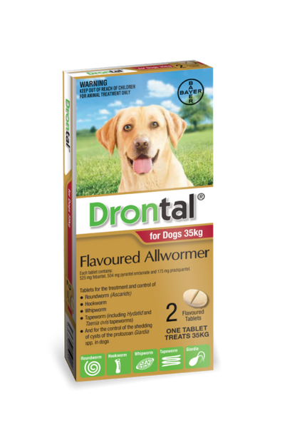 Drontal Allwormer for Dogs weighing 20-35kg