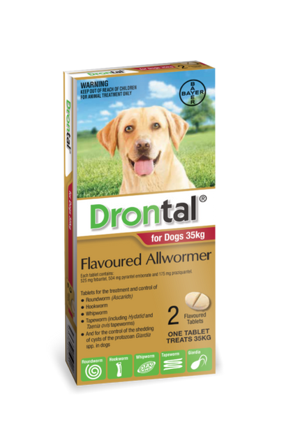 Drontal Allwormer for Dogs weighing 20-35kg