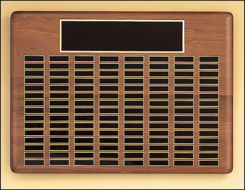 Walnut Round Edge Perpetual Plaque - TPP2308