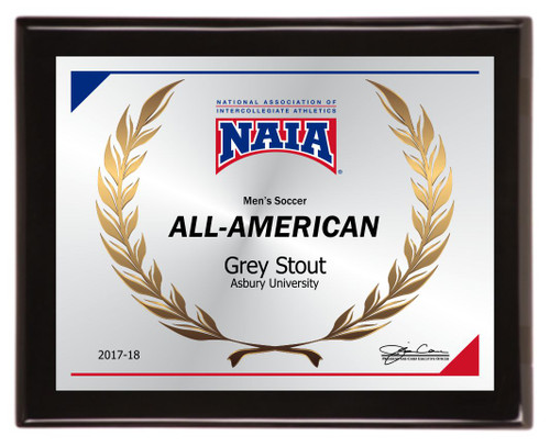All-American piano finish plaque