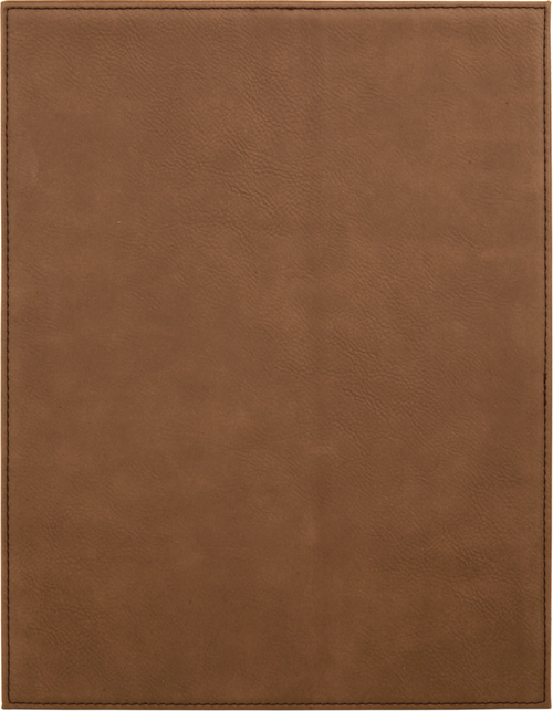 Dark Brown Leatherette Plaque 7" x 9"