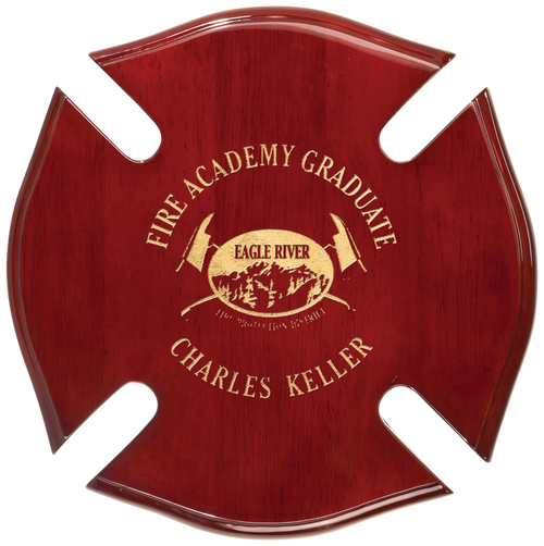 Rosewood Piano Finish Maltese Cross Plaque 12" x 12"