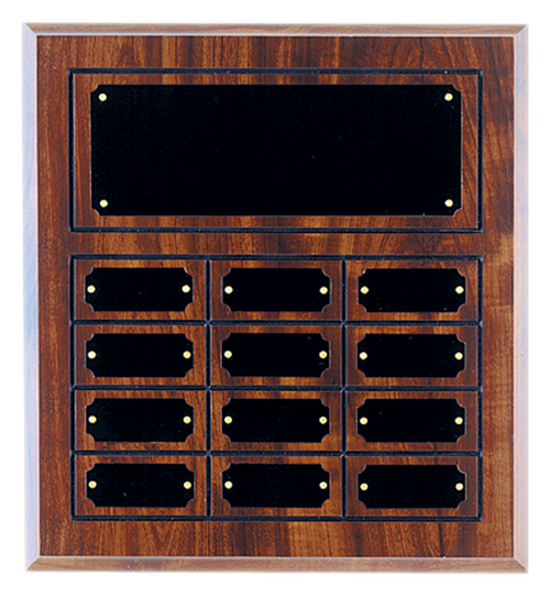 Cherry Finish Grooved Perpetual Plaque