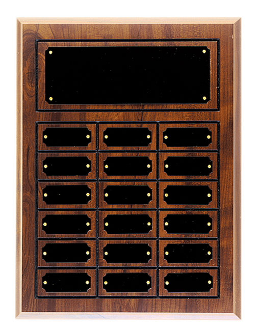 Cherry Finish Grooved Perpetual Plaque - JCPP18