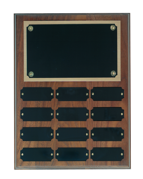 Genuine Walnut Step Edge Perpetual Plaque