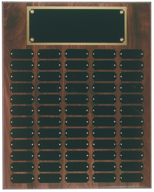 Genuine Walnut Step Edge Perpetual Plaque - JWPP60