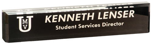 Black Acrylic Desk Wedge 8" x 2"