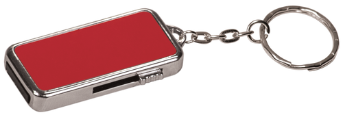 Silver Metal USB Flash Drive with Keychain (8GB) - J8MEM008RD