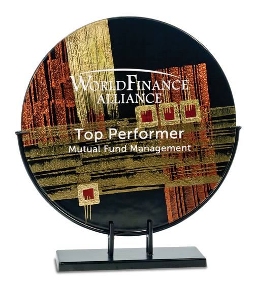 Round Art Glass / Iron Base - JAGS43