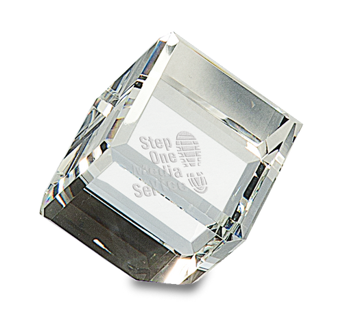 Crystal Cube Paperweight - JCRY048M