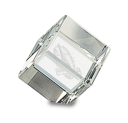 Crystal Cube Paperweight - JCRY048S