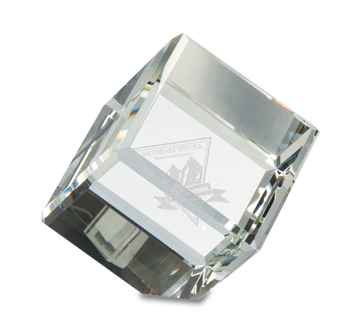 Crystal Cube Paperweight - JCRY048XL