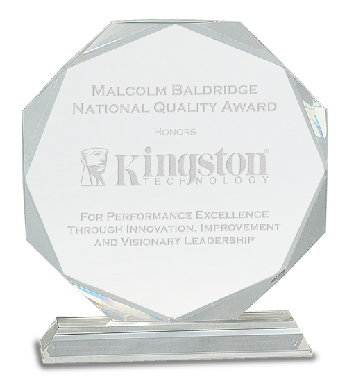 Clear Crystal Octagon on Clear Pedestal Base - JCRY63