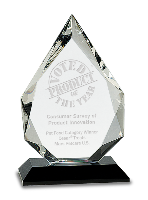 Diamond Crystal on Black Pedestal Base - JCRY005S