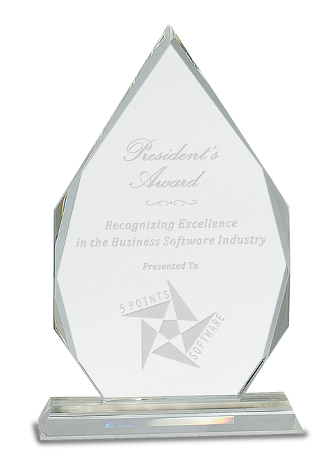 Crystal Diamond on Clear Pedestal Base - JCRY137