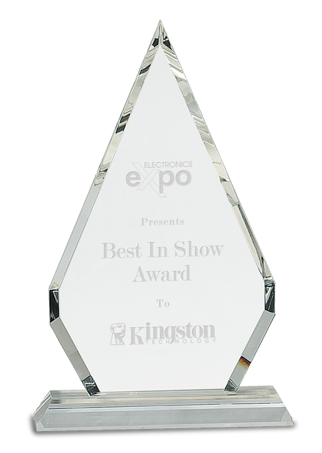 Crystal Diamond on Clear Pedestal Base - JCRY104