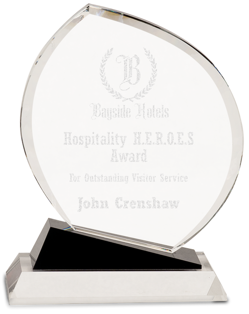 Crystal Oblong with Black Accents