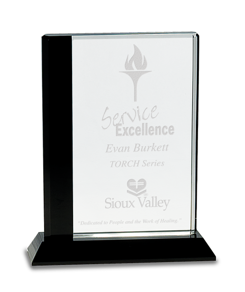 Black Edge Crystal on Black Base - JCRY034M