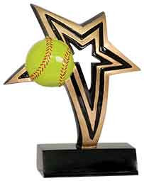 Softball Infinity Star Resin 6"