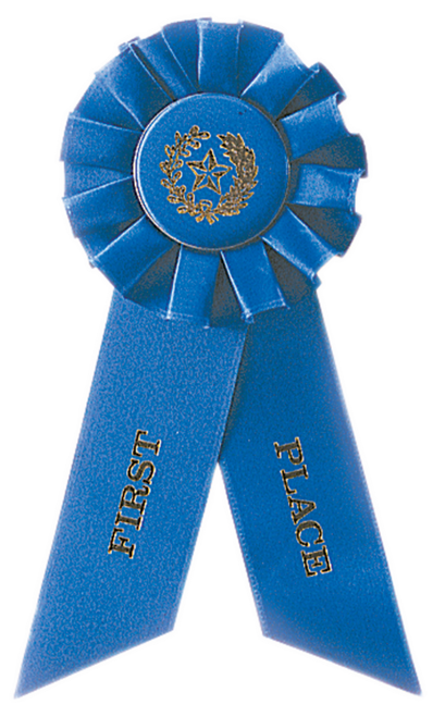 1st Place Blue Rosette Ribbon