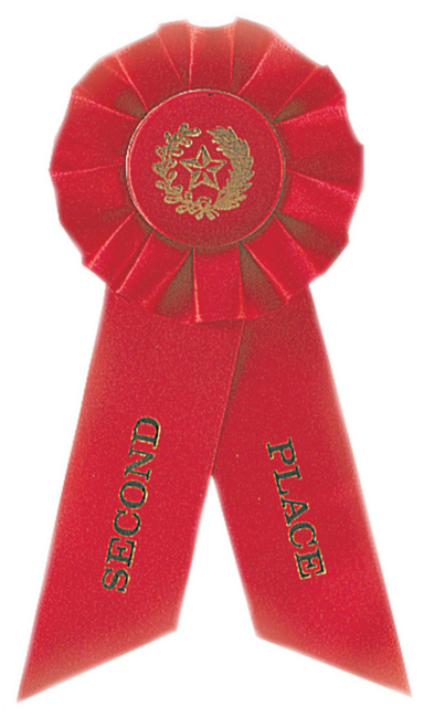 2nd Place Red Rosette Ribbon