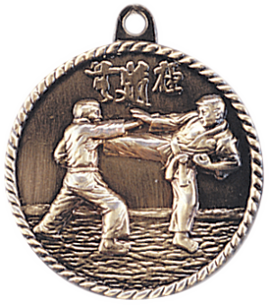 Karate High Relief Medal