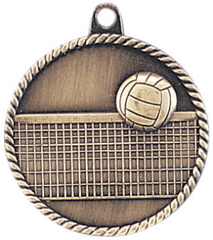 Volleyball High Relief Medal