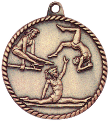 Female Gymnastics High Relief Medal