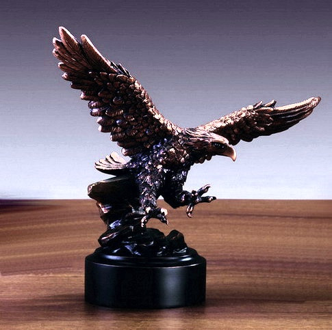 Small Eagle on Black Round Base