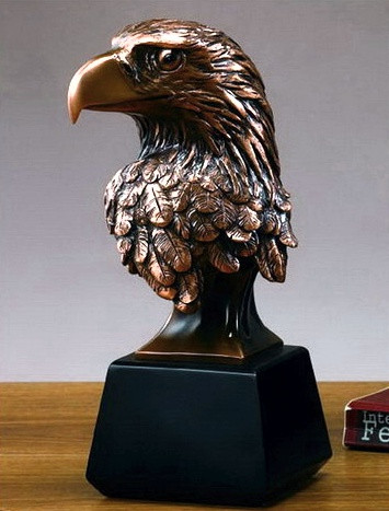 Eagle Head on Black Square Base - TN55137
