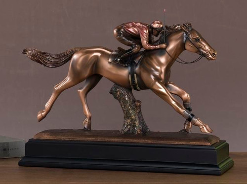 Running Horse with Jockey (Large)