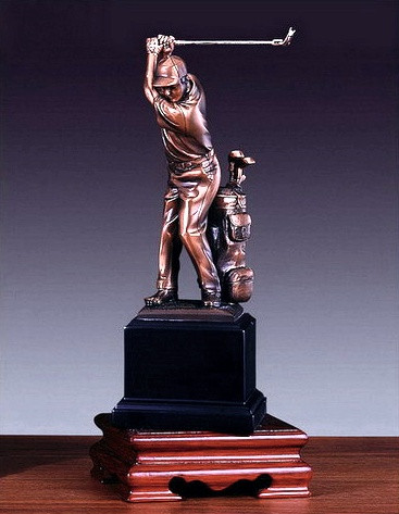 Golfer w/ Clubs, Swinging