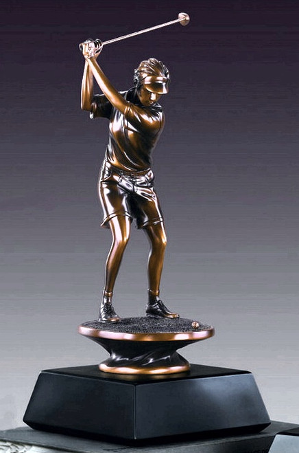 Female Golfer, Backswing