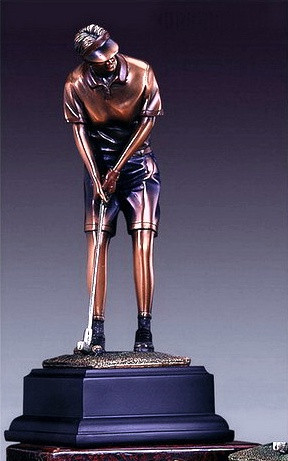 Female Golfer, Putting