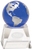 Crystal Blue Globe W/Clear Base