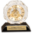 Clear Crystal Clock on Black Pedestal Base