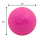 Ball XL from RuffDawg with dimensions displayed, highlighting its suitable size for large breeds, made in the USA - buy at OzzyAndOsa.com