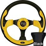 Yamaha G2G29 Golf Cart Yellow Rally Steering Wheel Black Adaptor Kit