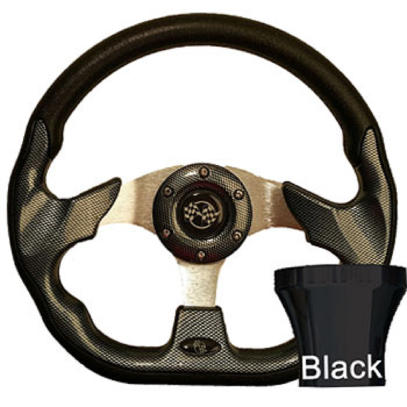 Club Car Precedent 2004Up Golf Cart Carbon Fiber Racer Steering Wheel