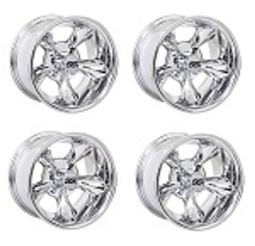 Golf Cart GTW 12x7 Chrome Godfather Wheels | Set of 4 | 3:4 Offset 4/4