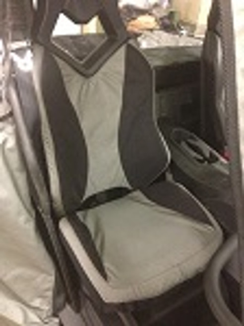 Can Am Commander UTV Seat Covers Custom Made To Order | Set of 2 | Black / Grey