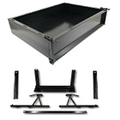 GTW Black Steel Rear Cargo Box Kit | 2007-2016 Yamaha G29 Golf Cart | 04-044